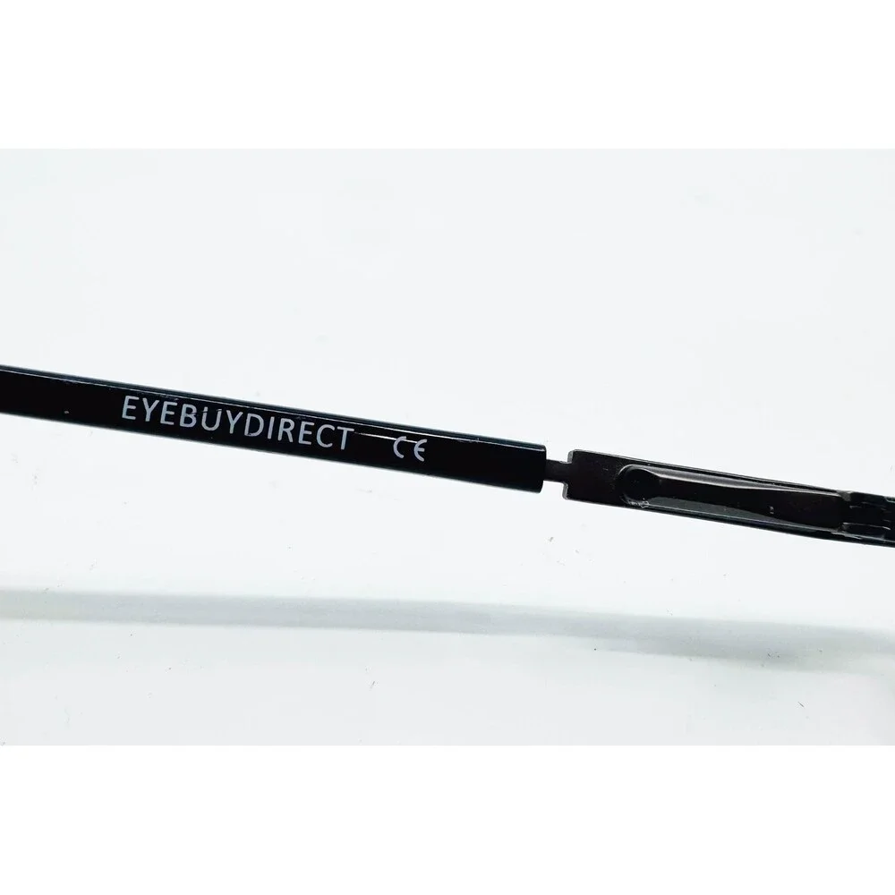 EyeBuyDirect Hiro Eyeglass Frames Mens Black Semi Rimless Rectangle 52-19-135